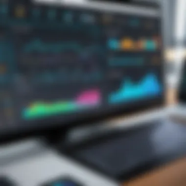 Dashboard of a forecasting tool displaying analytics