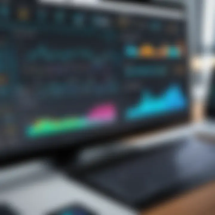Dashboard of a forecasting tool displaying analytics