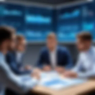 Strategic Decision-Making Discussion Team discussing strategic business decisions