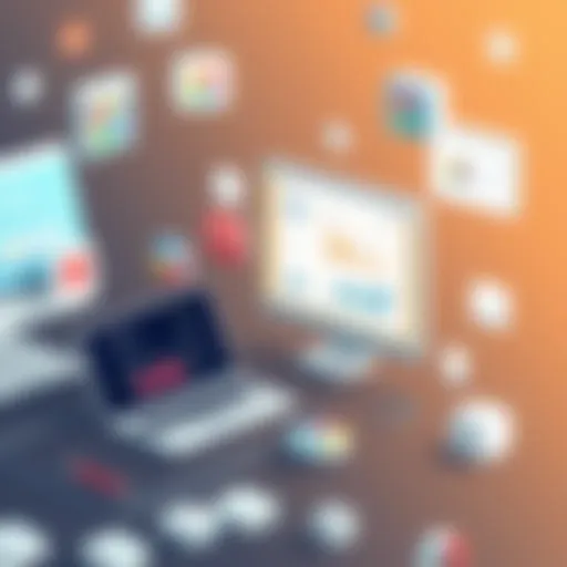 Visual representation of project management tools
