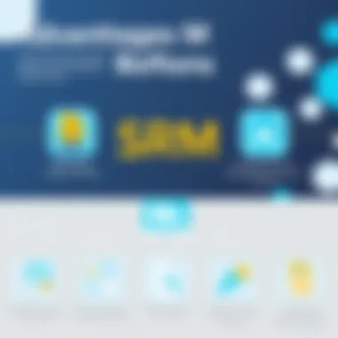 Advantages of SRM Software Infographic highlighting the benefits of SRM software