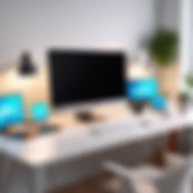 Modern Workspace Design A modern workspace showcasing the integration of design and technology.