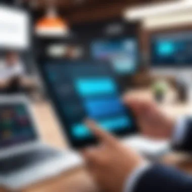 Business Transactions Made Easy Business owner using a tablet for transactions