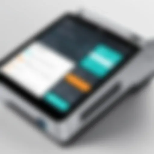 User interface of a modern POS app