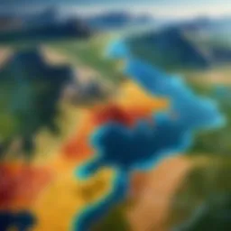 Visual representation of sales territories