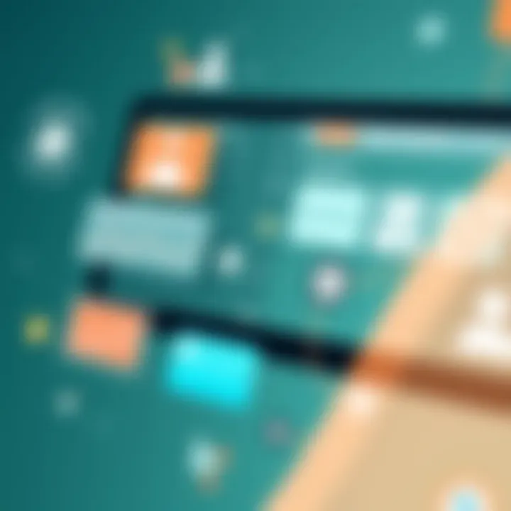 Innovative Communication Tools in Healthcare Dynamic digital interface showcasing clinical communication tools