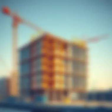 Mid-Size Construction Project A modern mid-size construction project successfully nearing completion