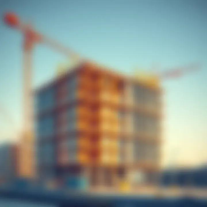 Mid-Size Construction Project A modern mid-size construction project successfully nearing completion