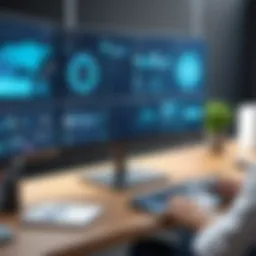 Visual representation of unified communication tools in a corporate environment