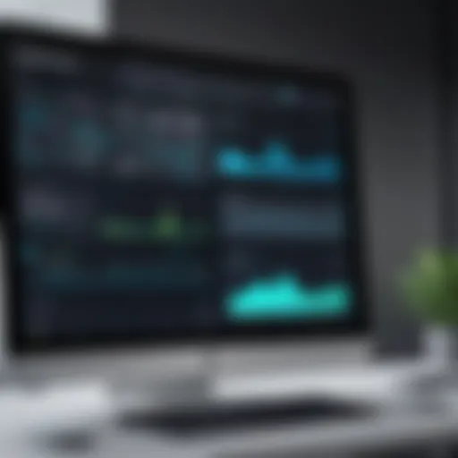 A dynamic interface showcasing a virtual fundraising platform dashboard