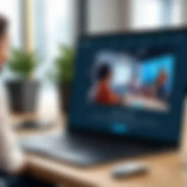 A group of diverse individuals engaging in an online charity event