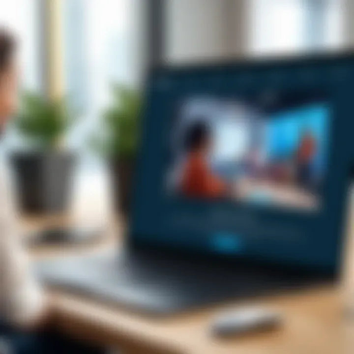 A group of diverse individuals engaging in an online charity event
