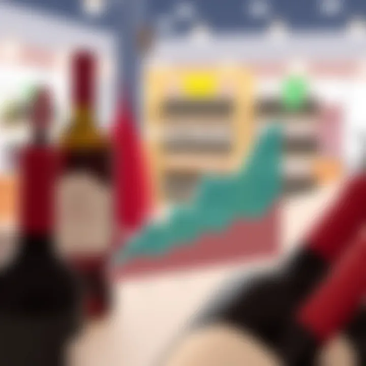 Sales Trends in Wine Retail A graph showing sales trends in the wine retail industry
