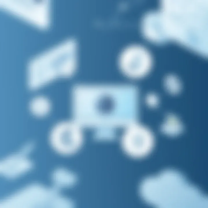 Key Functionalities of Fame Rental Software Illustration representing software functionalities and features