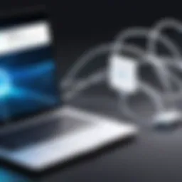 Visual representation of wired file transfer methods