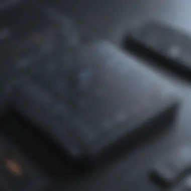 Futuristic Remote Control Interface Illustration depicting a futuristic remote control software interface