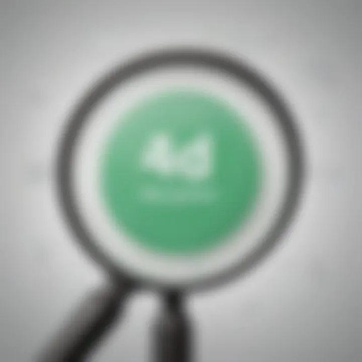 Magnifying glass over Glassdoor ratings for detailed analysis