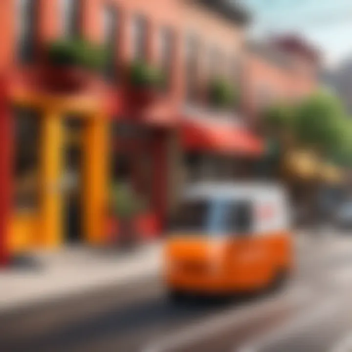 Urban Food Delivery Scene