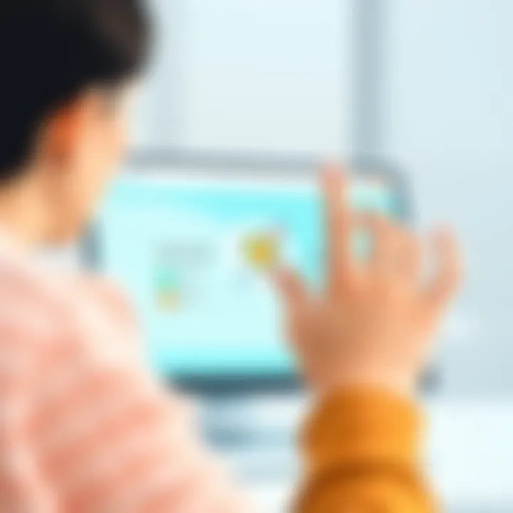 Innovative Software Interface Innovative homecare software interface showcasing features.