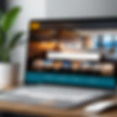 Engaging Hotel Homepage Design A digital mockup of an engaging hotel homepage with booking options