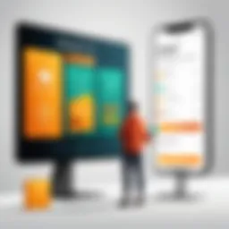 Illustration of a person entering a referral code