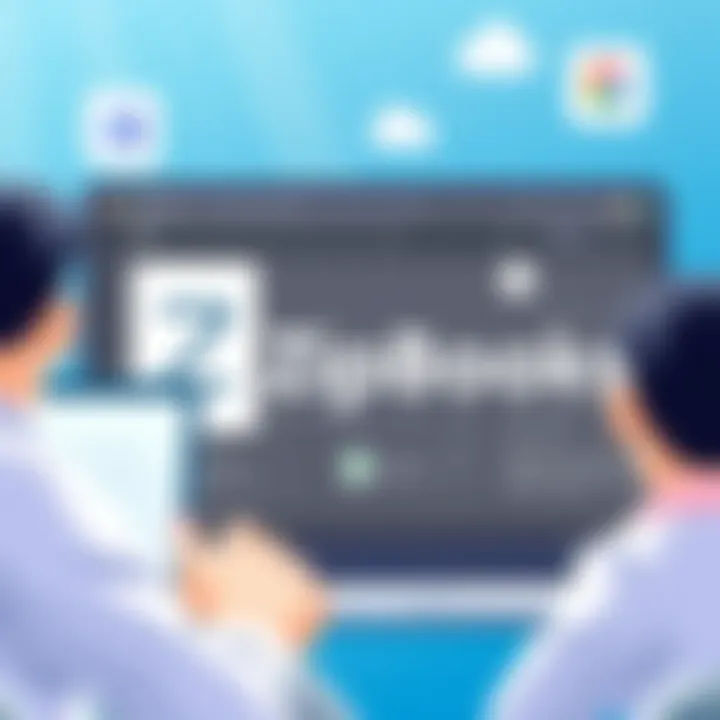 User interface showcasing ZipBooks features