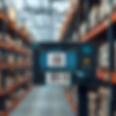 Integrated Inventory Management System An inventory management system interface showcasing integrated barcode scanning features.