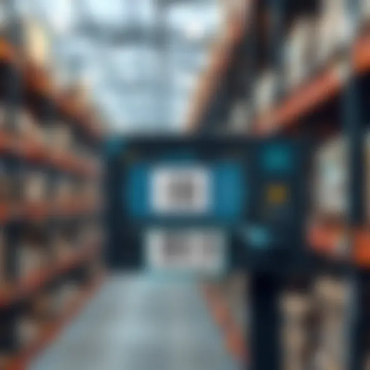 Integrated Inventory Management System An inventory management system interface showcasing integrated barcode scanning features.