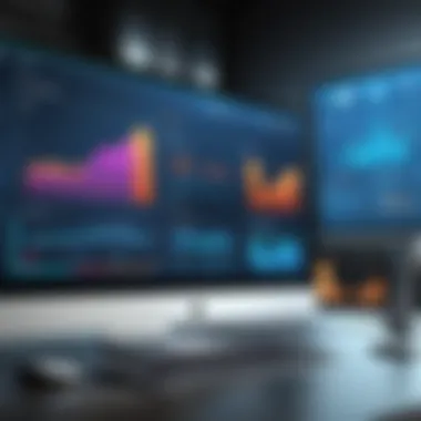 Digital Dashboard for File Management A digital dashboard displaying electronic file management tools for law firms.