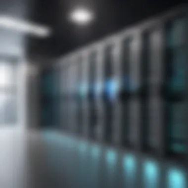 A secure server room symbolizing enhanced security in document management.