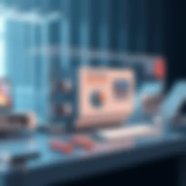 Conceptual representation of machine management software interface