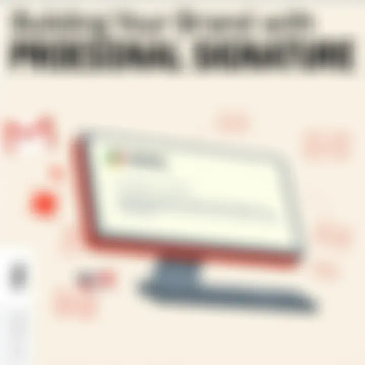 Professional email signature with branding elements