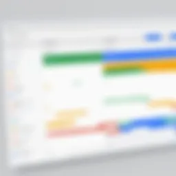 An overview of Google Calendar's timeline view showcasing events and appointments.
