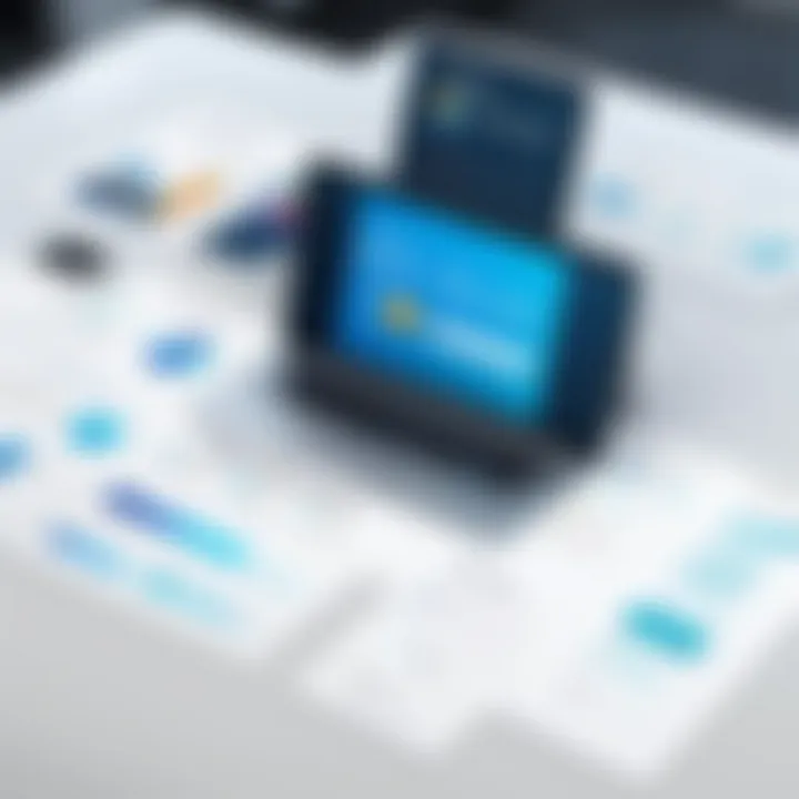 Visual representation of key features of mortgage origination software