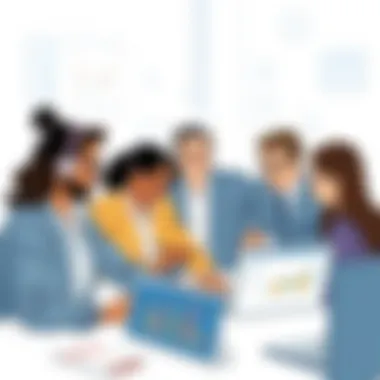 Collaborative Solutions for Payroll Visual of diverse business team collaborating with technology