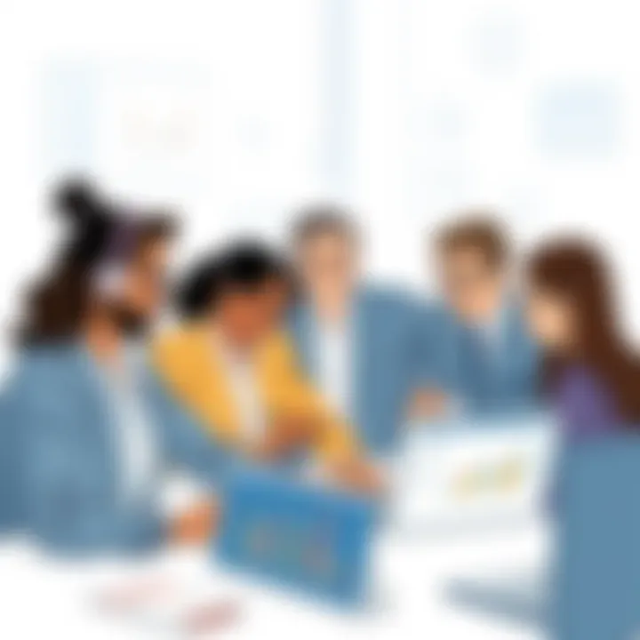 Collaborative Solutions for Payroll Visual of diverse business team collaborating with technology