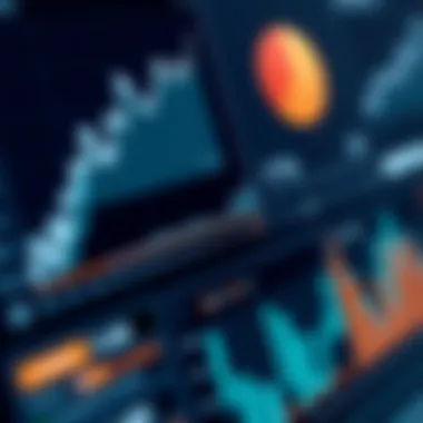 Data-Driven Decision Making Close-up of financial data analytics on a dashboard