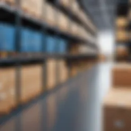 Visual representation of a modern warehousing system interface