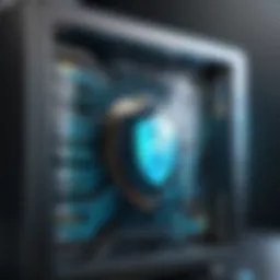 Illustration depicting intricate network security