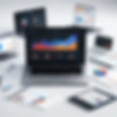 Data Analytics in Nova CRM Visual representation of data analytics features within Nova CRM