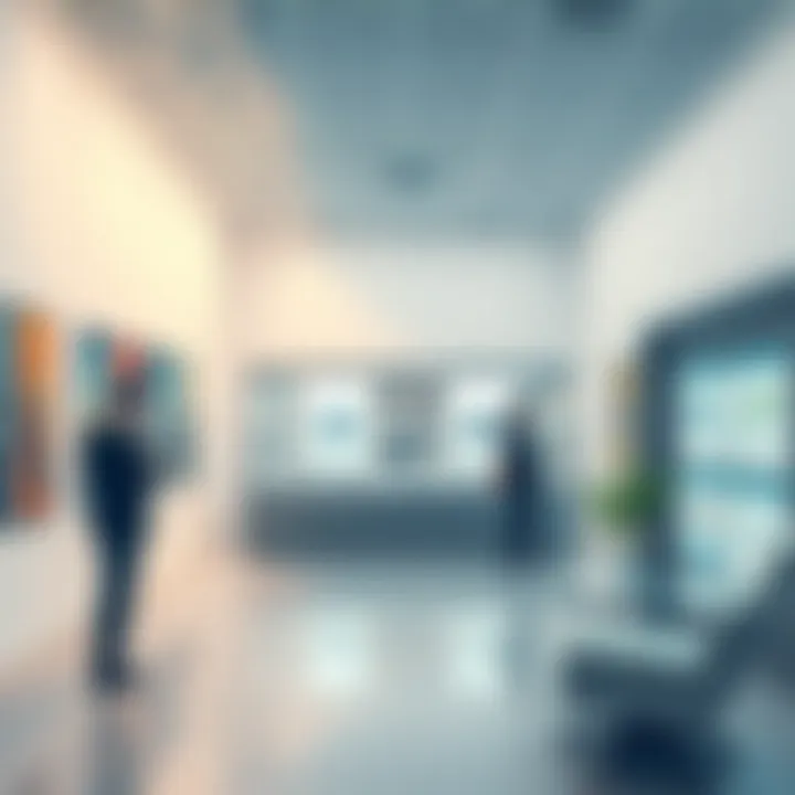 A conceptual representation of operational efficiency in an art gallery
