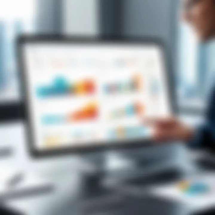 A chart displaying analytics and reporting capabilities of contract management solutions
