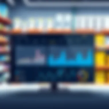 Digital dashboard displaying inventory analytics