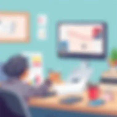 Educator utilizing Powtoon for creating engaging lesson materials