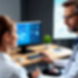 A virtual consultation session between a doctor and a patient