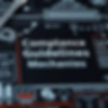 Close-up of compliance guidelines for mechanical professions