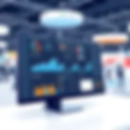 Software dashboard showcasing trade show analytics and metrics