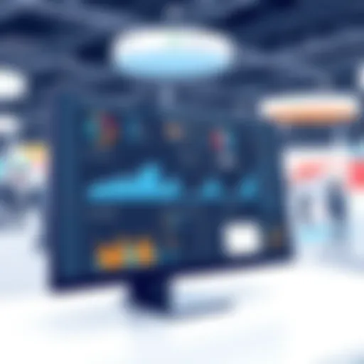 Software dashboard showcasing trade show analytics and metrics