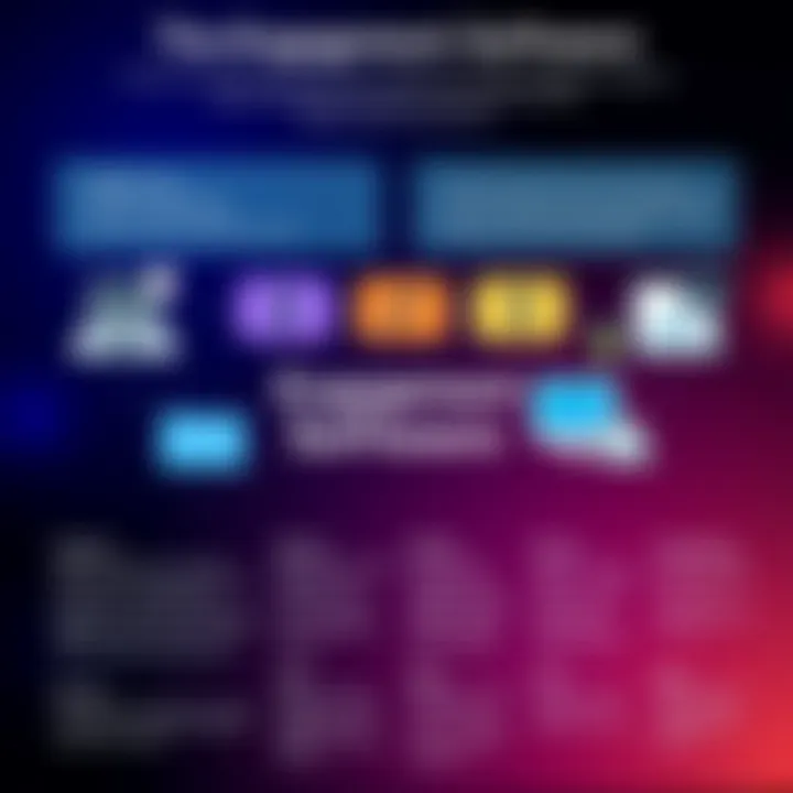 Diagram illustrating types of engagement software