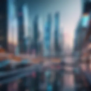 Futuristic Cityscape Powered by AI A futuristic cityscape powered by Digital AI technologies